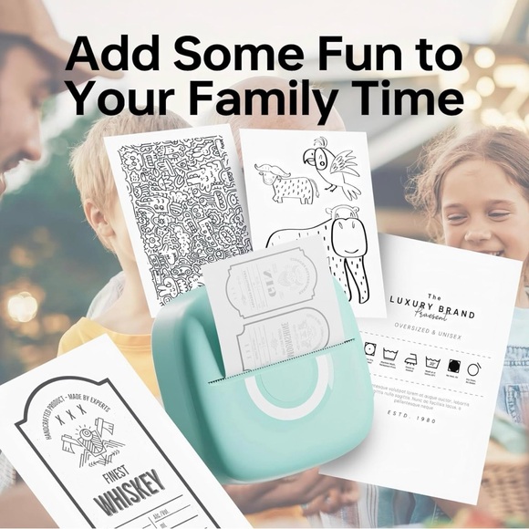 Portable Bluetooth Thermal Printer - Mint Green - Picture 6 of 11